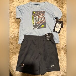Nike Light Blue and Black Toddler Outfit